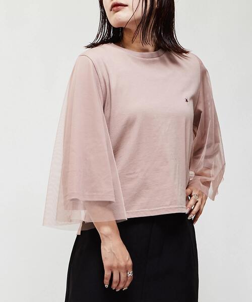 tシャツ TULLE DOCKING TEE レディース