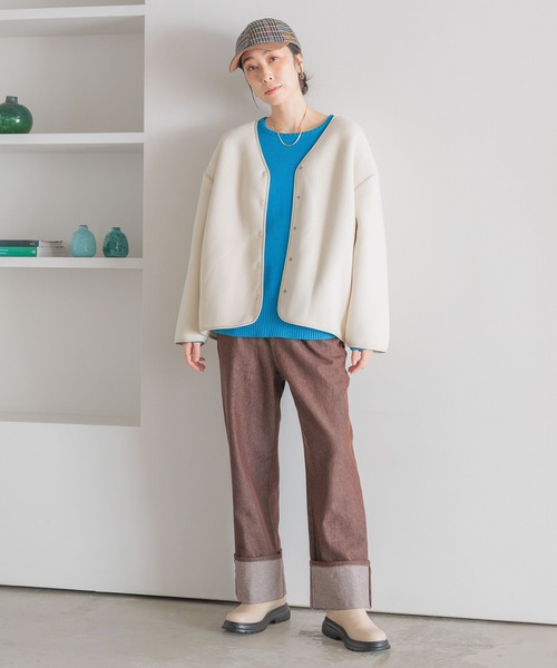 【極美品、値下げ】アレサンドロルッピ　ギザコットン　10ゲージ　ニット　セーター 12G ウール/シルク/カシミヤ MIX クリスタル モックネックニット