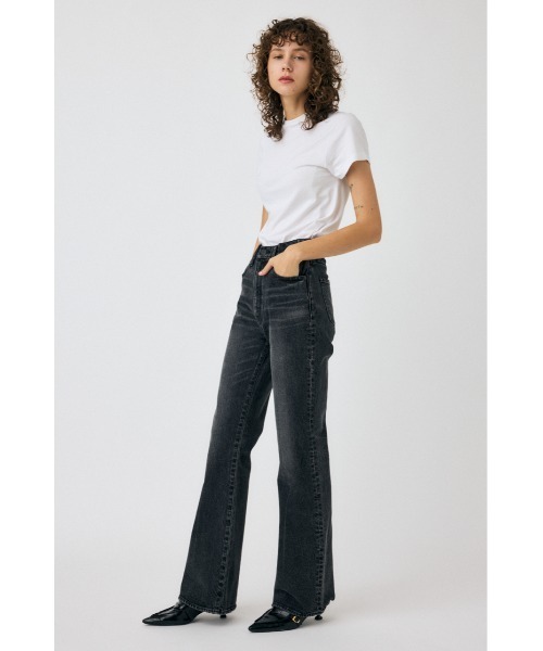 完売モデル MOUSSY MVS FLARE 25 黒 フレア デニム ダメージ マウジー MVS BLACK FLARE 26インチ - メルカリ