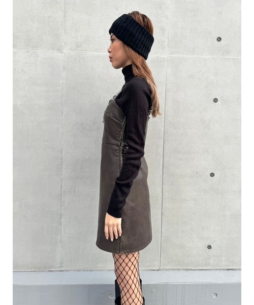 EGOIST（エゴイスト） ワンピース ヴィンテージレザーキャミワンピース