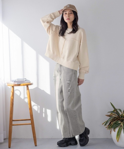 LOWRYS FARM（ローリーズファーム） トレーナー スウェット ピグメント