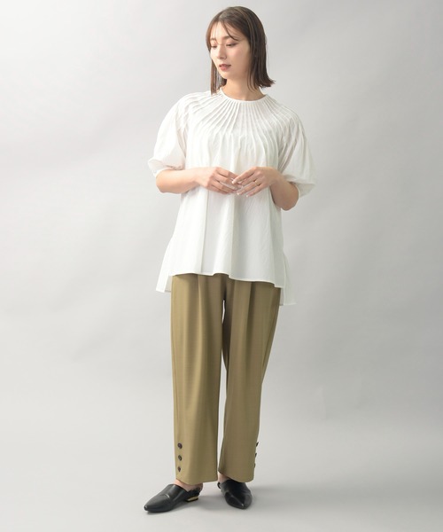 ブラウス シャツ 「AECA BLANC」アエカブラン/コットンローンパフスリーブブラウス レディース UNDICI・NOVE ブラウス シャツ 「AECA BLANC」アエカブラン