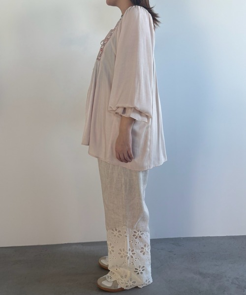 Unitage ブラウス シャツ タイル刺繍チュニック レディース : ZOZOTOWN  