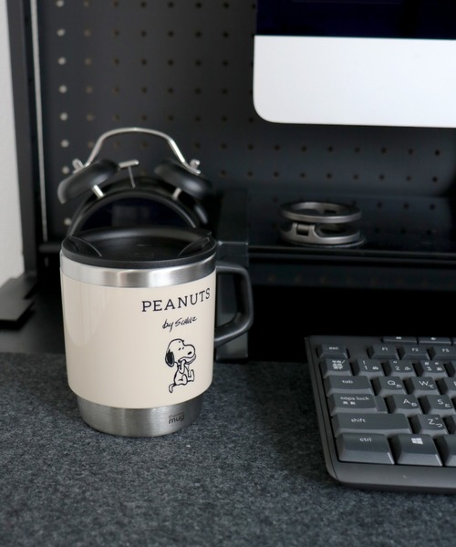 PEANUTS Cafe×thermo mug」コラボタンブラー カーキ PEANUTS Cafe