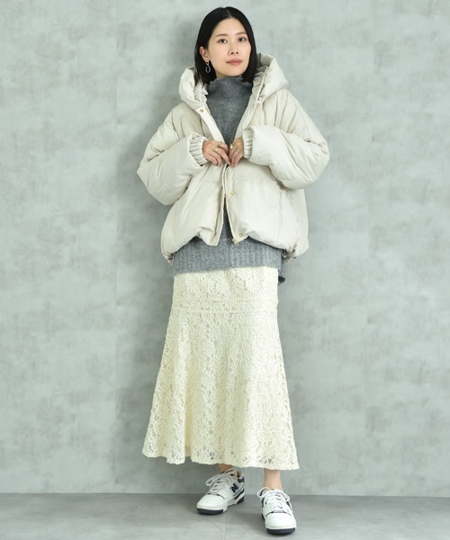 「INTERPLANET」 ダウンジャケット FREE ライトベージュ レディース_画像2