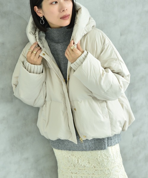 「INTERPLANET」 ダウンジャケット FREE ライトベージュ レディース_画像5