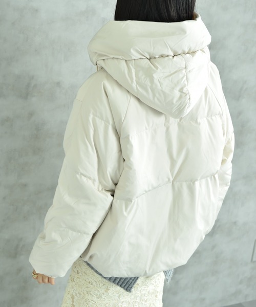 「INTERPLANET」 ダウンジャケット FREE ライトベージュ レディース_画像7