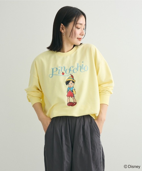 Disney（ディズニー） トレーナー スウェット ピノキオ/刺繍ミニ裏毛