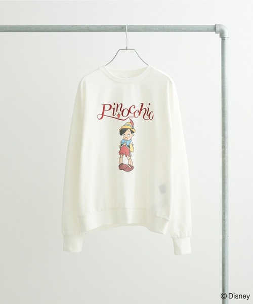 Disney（ディズニー） トレーナー スウェット ピノキオ/刺繍ミニ裏毛