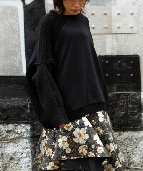 「AVIE」 長袖ニット 38 ブラック レディース_画像3