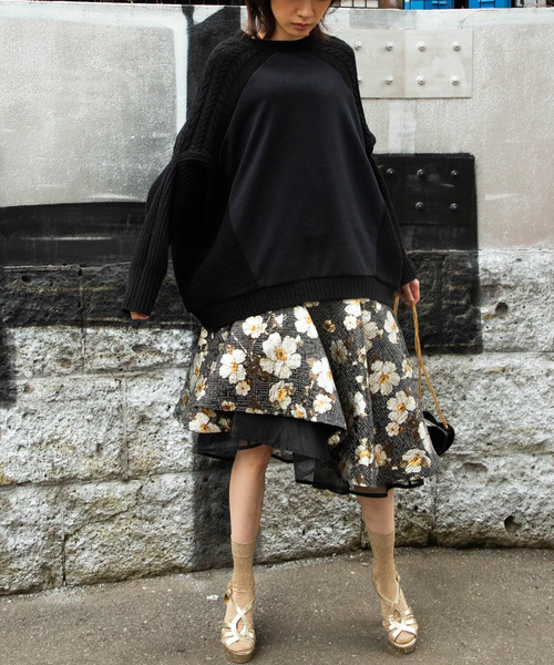 「AVIE」 長袖ニット 38 ブラック レディース_画像4