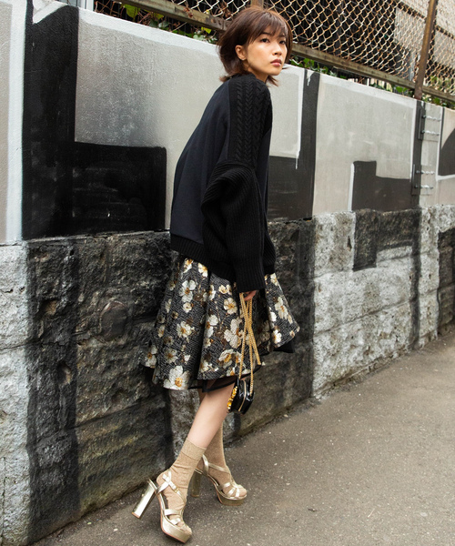 「AVIE」 長袖ニット 38 ブラック レディース_画像5