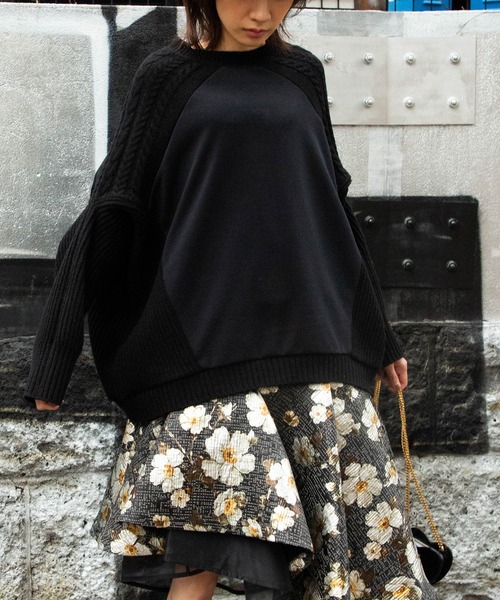 「AVIE」 長袖ニット 38 ブラック レディース_画像8