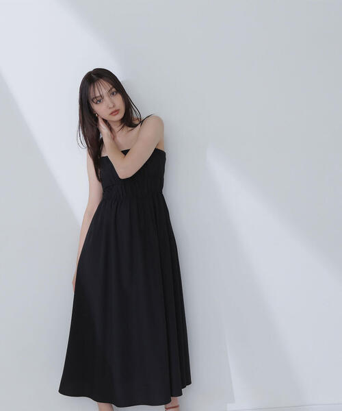 NATURAL BEAUTY BASIC ワンピース 「THINK NATURAL」ギャザー