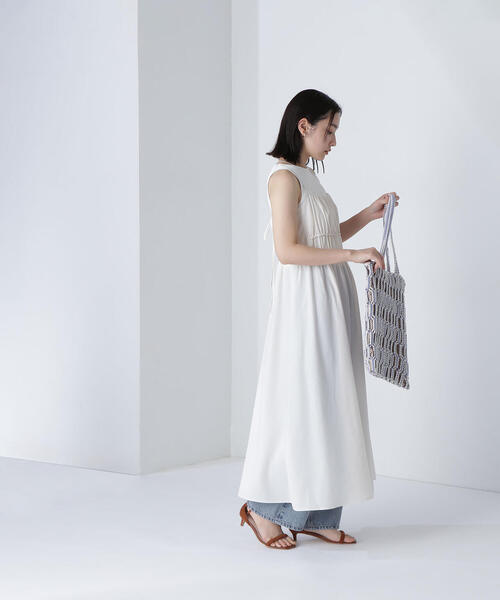 NATURAL BEAUTY BASIC ワンピース 「THINK NATURAL」ギャザー