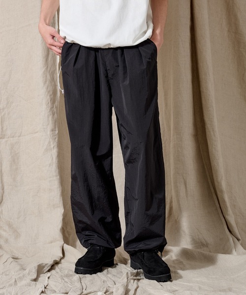 WETTEMPT パンツ TECH NYLON 2 TUCK PANTS / テックナイロン