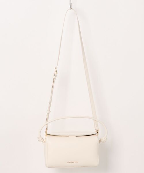 CHARLES & KEITH◆Sammie ノットハンドルボックスバッグ◆送料込 CHARLES ＆ KEITH ハンドバッグ Sammie サミー ノットハンドル