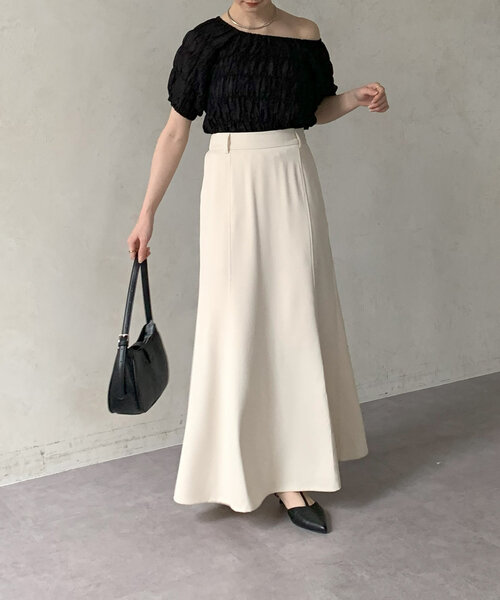 Thevon（ゼヴォン） ブラウス シャツ シャーリングシアーボートネック
