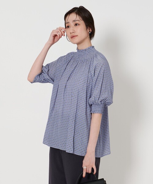 BEAUTY&YOUTH UNITED ARROWS◆長袖ブラウス/--/ポリエステル/WHT/無地 UNITED ARROWS ブラウス シャツ シャーリング ハイネック