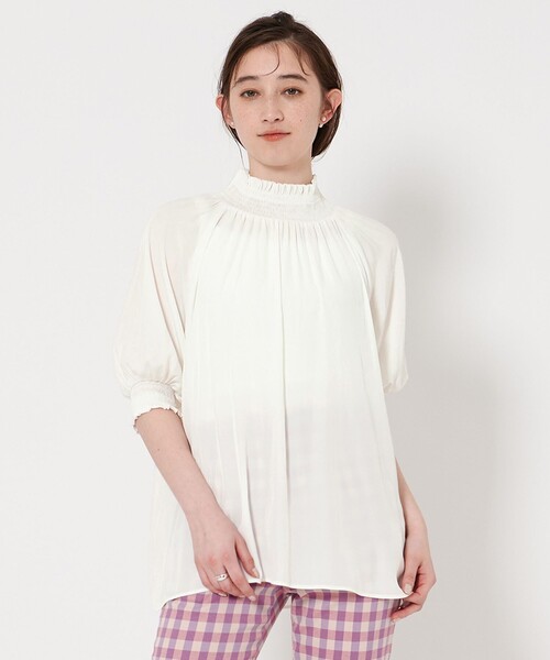 UNITED ARROWS ブラウス シャツ シャーリング ハイネック