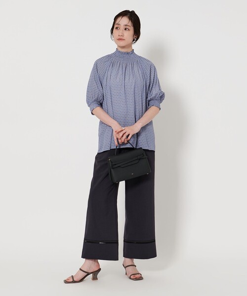 美品 ユナイテッドアローズ TOKYO 1,7万円 ハイネックのブラウス シャツ UNITED ARROWS ブラウス シャツ シャーリング ハイネック