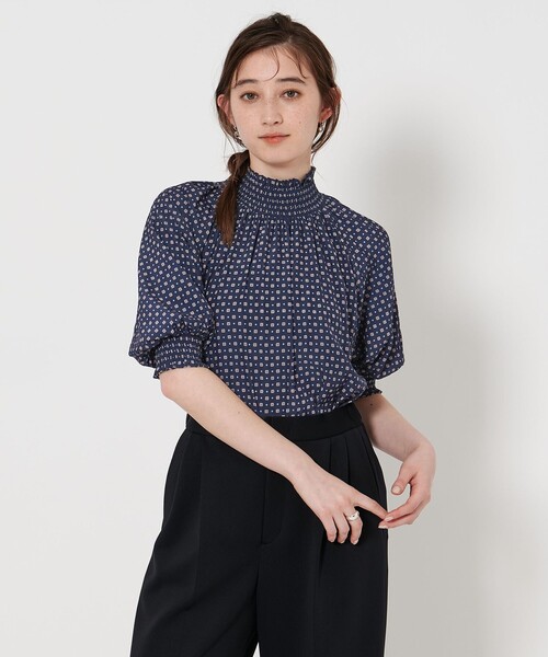 ブラウス シャツ シャーリング ハイネック ブラウス レディース UNITED ARROWS ブラウス シャツ シャーリング ハイネック