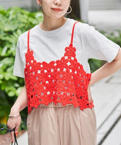 coen（コーエン） tシャツ 「セットアイテム」 クロシェキャミセットT