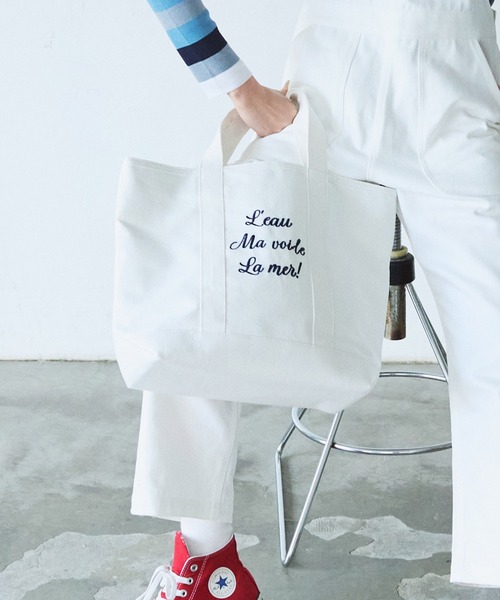 LA MARINE FRANCAISE トートバッグ ロゴ刺繍オリジナルトート