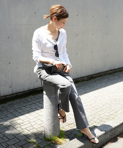 「Deuxieme Classe」 長袖カットソー FREE グレー レディース Deuxieme Classe 「Deuxieme Classe」 長袖カットソー FREE