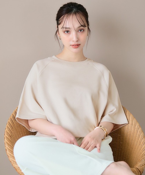 tシャツ ミニ裏毛×ローンコンビトップス レディース coca tシャツ ミニ裏毛ラグランTシャツ レディース : ZOZOTOWN