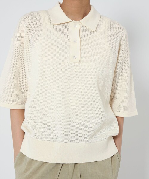 CITEN ポロシャツ ポロ 「CITEN」メッシュポロエリニット
