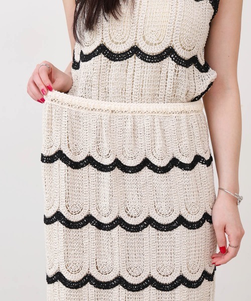 BAB（バブ） セットアップ クロシェスカラップデザインセットアップ