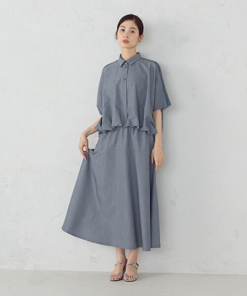 コムサイズム（COMME CA ISM）/切り替えフレア スカート / セットアップ対応 COMME CA ISM（コムサイズム） スカート 切り替えフレア スカート