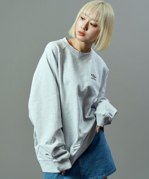 「UMBRO」 スウェットカットソー「PUBLUXコラボ」 MEDIUM ネイビー メンズ_画像5
