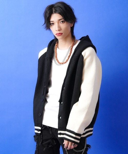 「ankoROCK」 「GLAM」スタジャン ONESIZE ネイビー メンズ_画像8