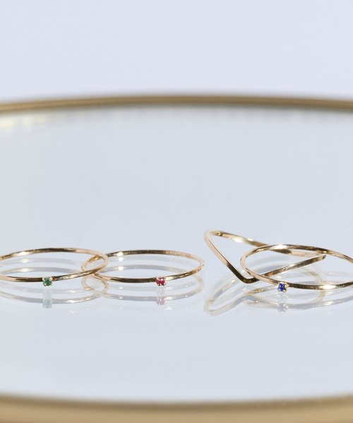 JUPITER 指輪 リング 「K10」天然石ピンキーリング「動画あり」/1号〜5