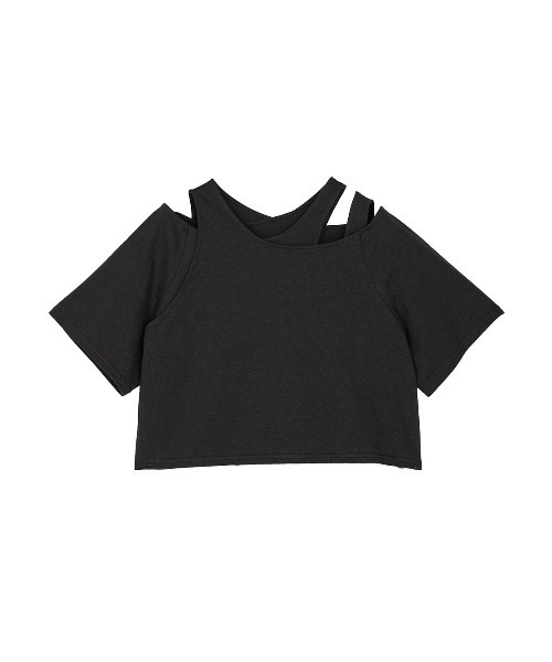 Ameri（アメリ） tシャツ MEDI ASYMMETRY LAYERED TOP レディース