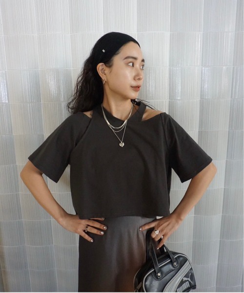 Ameri（アメリ） tシャツ MEDI ASYMMETRY LAYERED TOP レディース
