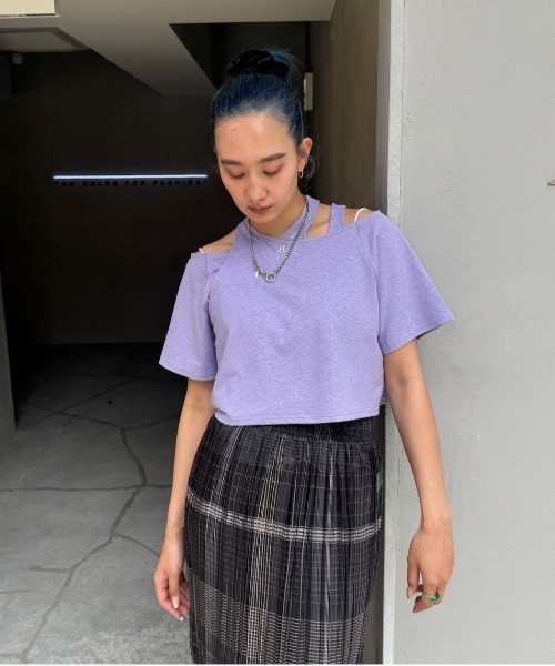 Ameri（アメリ） tシャツ MEDI ASYMMETRY LAYERED TOP レディース