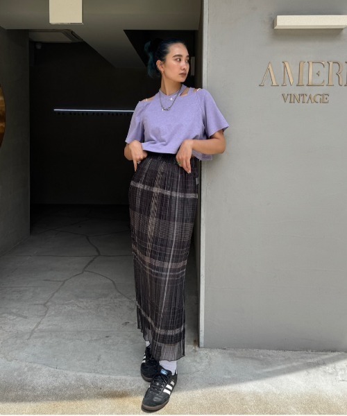 アメリヴィンテージ ✨ AsymmetrysleeveKnitトップス Ameri（アメリ） tシャツ MEDI ASYMMETRY LAYERED TOP レディース