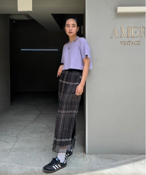 MEDI DOUBLE LAYERED KNIT TOP アメリ Ameri Ameri（アメリ）の「MEDI CROCHET LAYERED KNIT（ニット/セーター