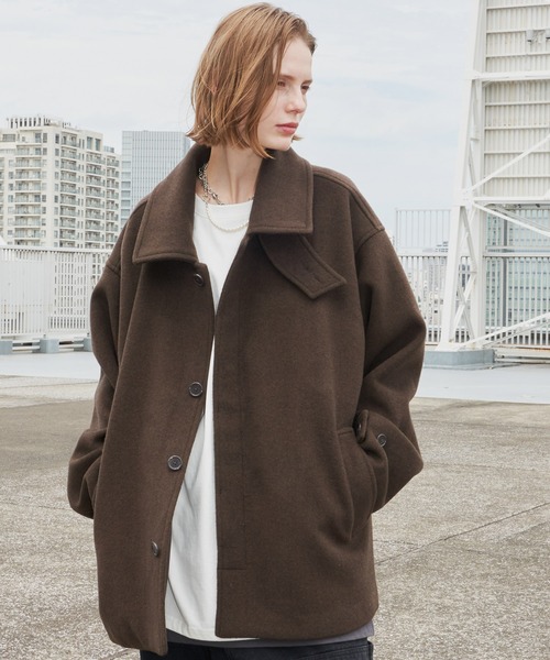 AIVER（アイバー） ステンカラーコート LARGE アッシュブラウン メンズ