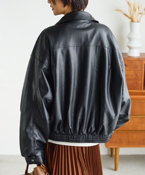 「uora」 ブルゾン M アイボリー レディース_画像4