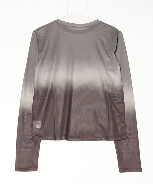 DIP IN CHOCOLATE tシャツ グラデーションラウンドネックシアー