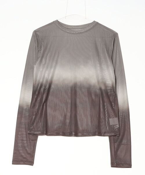 DIP IN CHOCOLATE tシャツ グラデーションラウンドネックシアー 
