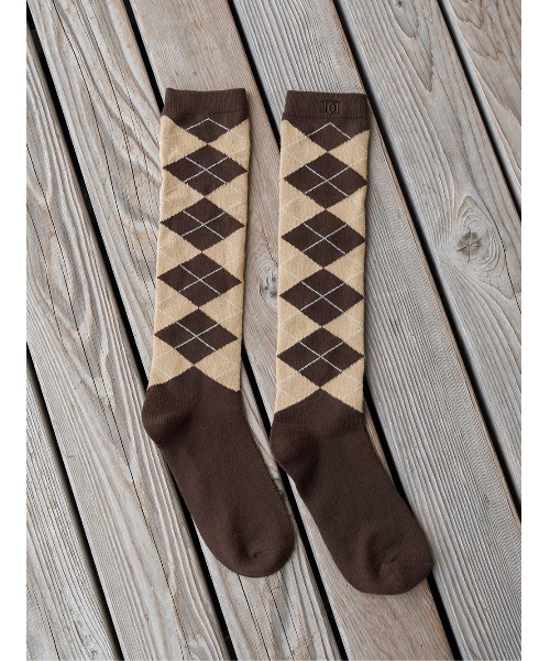 Darich（ダーリッチ） 靴下 アーガイルニーハイソックス レディース