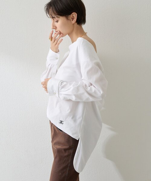 Whim Gazette（ウィム ガゼット） ブラウス シャツ ブロードオフ