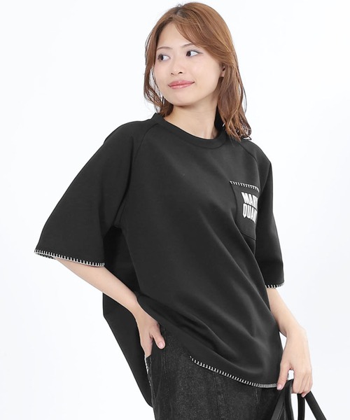 tシャツ マリークワント mary quant ブランケットステッチ プルオーバー レディース