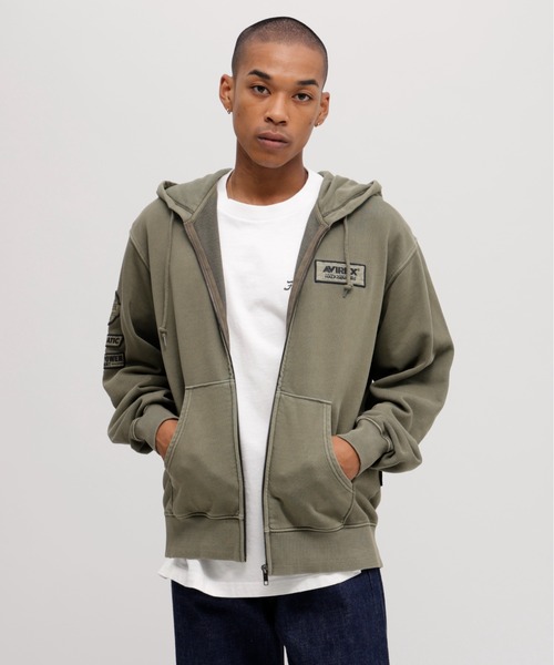 パーカー 「50th Anniversary」FADE WASH ZIP UP PARKA / 50周年 フェイドウォッシュ ジップアップ パーカー | AVIREX | 18
