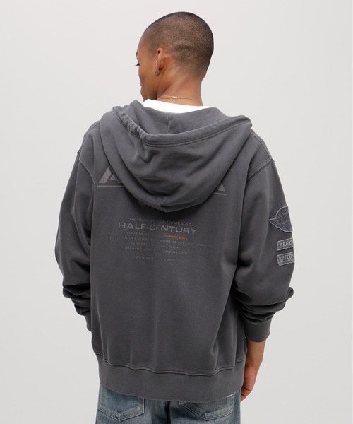 AVIREX パーカー 「50th Anniversary」FADE WASH ZIP UP PARKA
